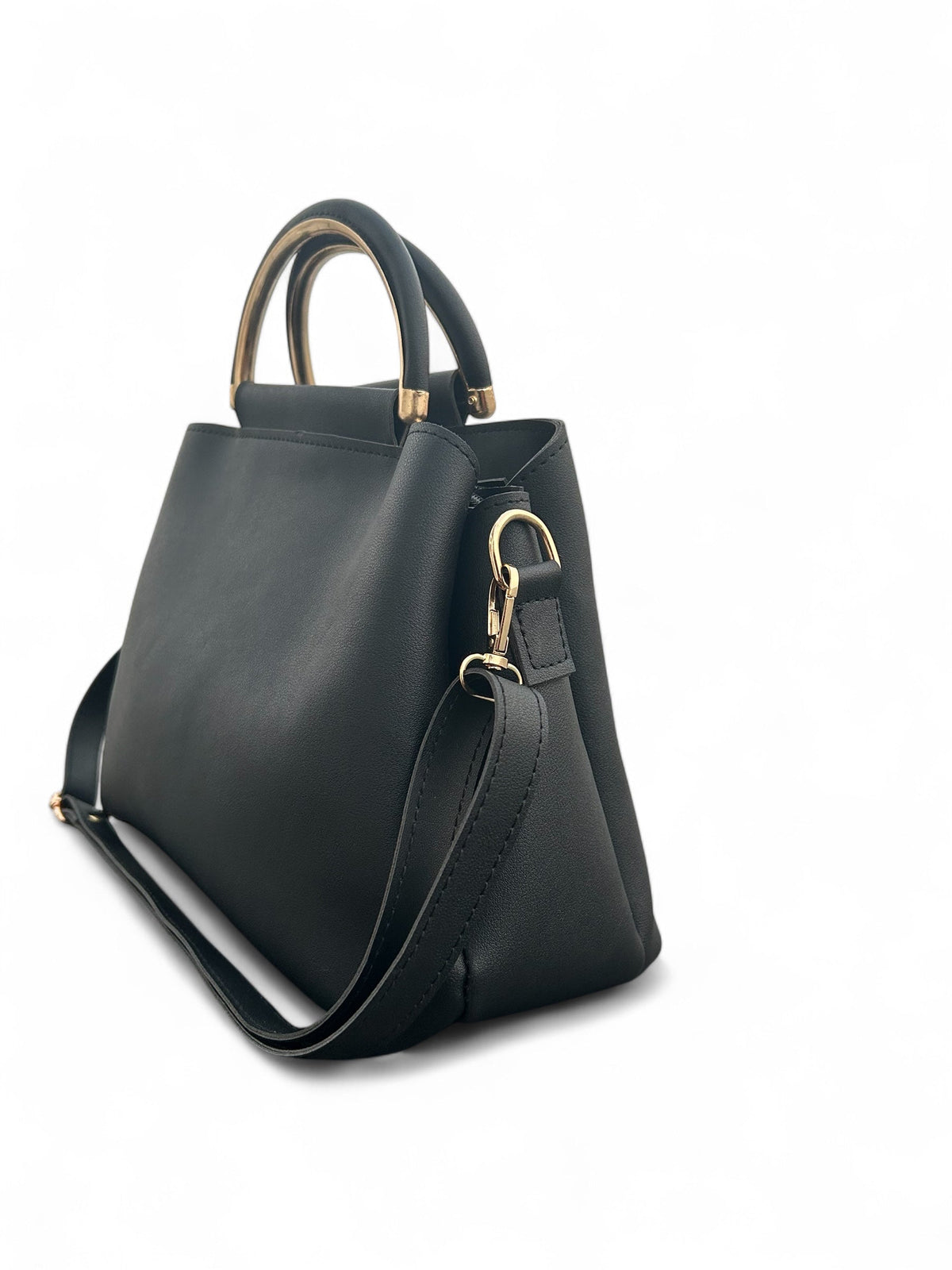 Triple Compartment Chic Bag – Black